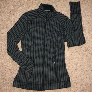 ZELLA🖤 Houndstooth Zip-up jacket